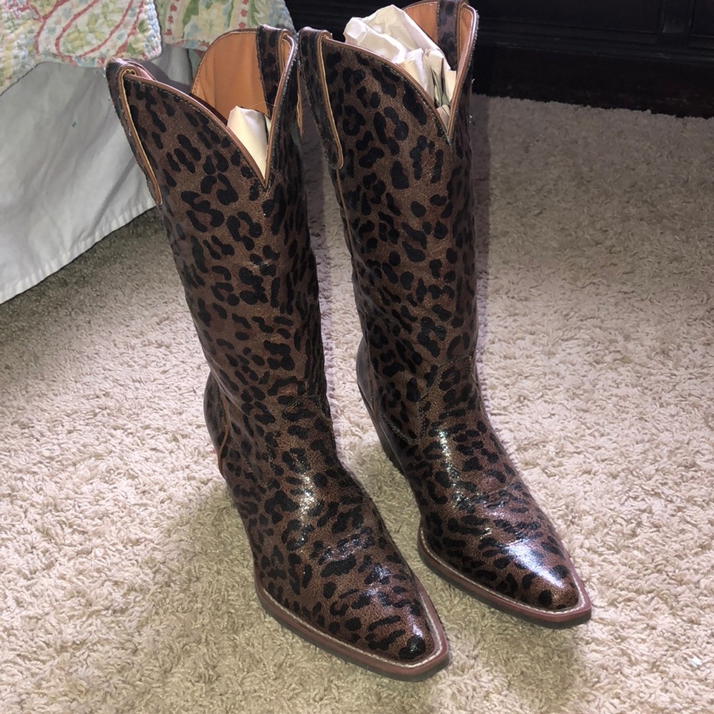 Animal print boots